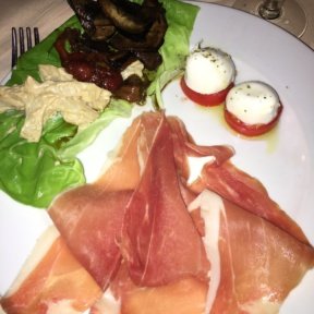 Gluten-free cheese and proscuitto from La Giostra